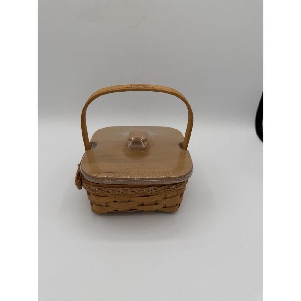 🌿Longaberger 2010 Hostess Appreciation Basket w/ Lid & Protector | Braided Trim